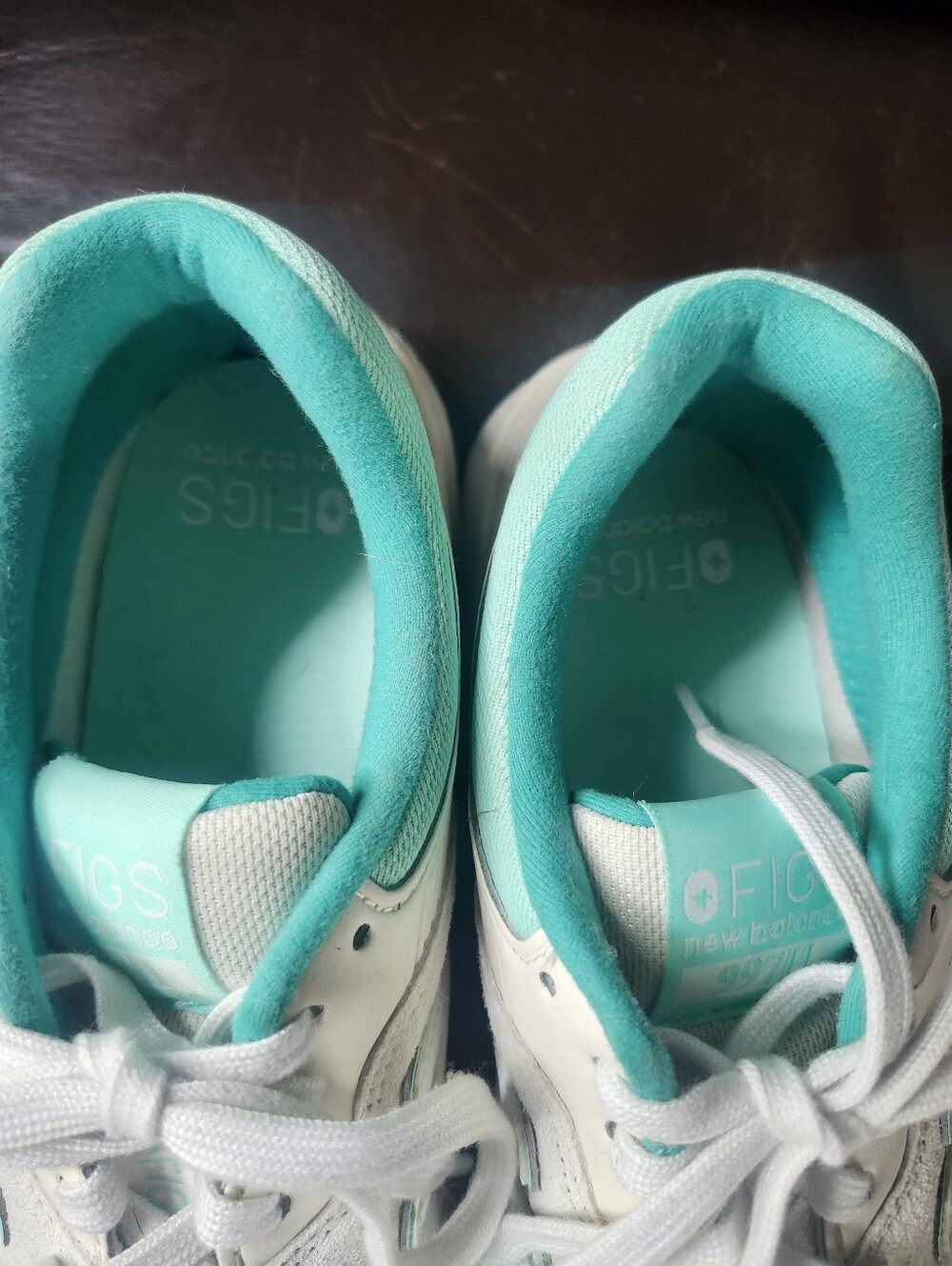 New Balance Mint Green and White Women's Athletic Sneakers - Picture 7 of 9